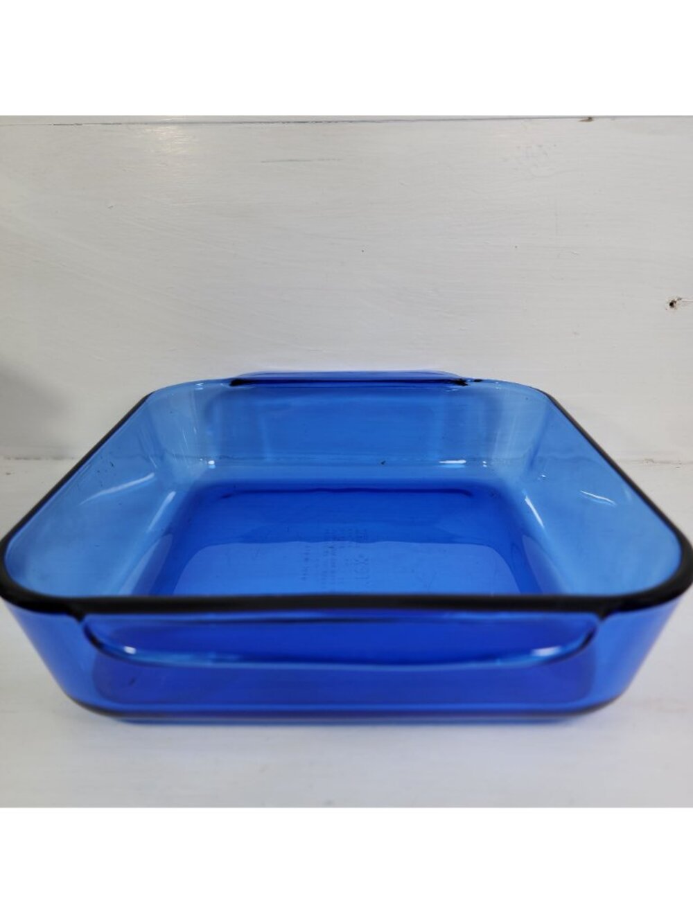 Pyrex Square Cobalt Baking Pan 8" Blue Casserole Dish 2qt vintage glass pan 222 - Picture 8 of 8